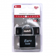 Cadenas 40 mm noir + 2 clés  - Nouveau depuis 15/02/2022 - Marque Euro Tools