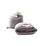 Luxe plaid Sherpa grijs 130x160 cm - Topper - Nieuw sinds 16/01/2020 - Merk DDD