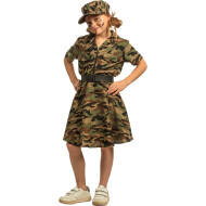 Déguisement d'Armée Fille - Taille 116 - Marque Partyline - Taille  116 - Age à partir de 6 ans - Sexe Fille - Thèmes de déguisements Professions et uniformes