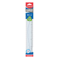 Maped Geometric Vlakke Liniaal - 30cm - Transparant - Merk Maped