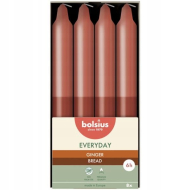 Bolsius Everyday Tafelkaarsen - 180x21mm - Brandduur 6u - Ginger Bread Geur - Bruin - 8 stuks - Merk Bolsius - Aantal branduren 6u