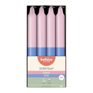 Bolsius Everyday Tafelkaarsen - 180x21mm - Brandduur 6u - Bubble Gum Geur - Roze - 8 stuks - Merk Bolsius - Aantal branduren 6u