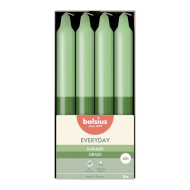 Bolsius Everyday Tafelkaarsen - 180x21mm - Brandduur 6u - Frisse Was Geur - Blauw - 8 stuks - Merk Bolsius - Aantal branduren 6u