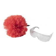 QUIXX Brosse de nettoyage jantes pour perceuse - 10.000 poils - arbre d'entraînement - avec lunettes - Marque QUIXX System