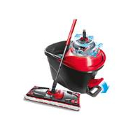 Vileda Turbo Ultramax Schoonmaakset - 48,3x29,3x29,6cm - Synthetische Vezel - Zwart/Rood - 2 Delig - Merk Vileda - Kleur Zwart,Rood - Materiaal Microvezel