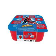 Spiderman Boîte à Snacks  - 12x12x6cm - Plastique - Bleu/Rouge - 3 Pièces - Marque Marvel - Couleur Bleu,Rouge