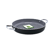 GreenPan Essentials Keramisch Grillpan - Ø28cm - Aluminium - Zwart - Merk GreenPan - Geschikt voor Gas,Inductie,Electrisch,Keramisch,Oven