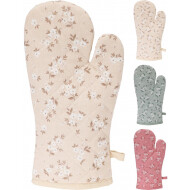 Koopman Ovenwanten - Met Bloempatroon - 32x16cm - 3ass - Kleur Meerkleurig