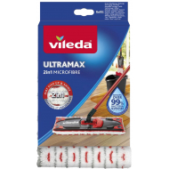 Vileda UltraMax 2 in 1 Vervanging - Polyester - Wit/Rood - Merk Vileda - Kleur Rood,Wit - Materiaal Polyester