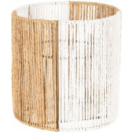 Koopman Kandelaar voor Reso Glas - Ø14cm - Wit/Hout - Kleur Wit,Hout
