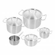 Demeyere Classic Pro Pannenset - RVS - Zilver - 5 Delig - Merk Demeyere - Geschikt voor Inductie,Alle warmtebronnen