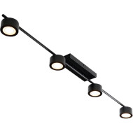 Nordlux Clyde Spotlicht - 4 Lampen - Dimbaar - 115x8,5x10cm - Metaal/Kunststof - Zwart - Materiaal Metaal,Kunststof - Fitting Nvt - Type lamp LED - Aantal lichtpunten meer dan 3 - Kleur Zwart
