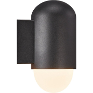 Nordlux Heka Wandlamp - E27 - Dimbaar - 10,6x21,6x10,6cm - Aluminium/Glas - Zwart - Kleur Zwart - Fitting Nvt - Aantal lichtpunten 1 - Type lamp Lamp niet inbegrepen - Materiaal Glas,Aluminium