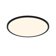 Plafonnier Nordlux Oja - Non Dimmable - Ø42,4x2,3cm - Plastique - Noir - Couleur Noir - Douilles Nvt - Nombre de points lumineux 1 - Type de lampe Intégré LED - Matériel Matière plastique