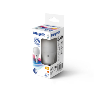 Nordlux Energetic LED-Lamp - E27 - Niet Dimbaar - Dag/Nacht Sensor - Ø6x9,5cm - Kunststof - Wit - Dimbaar Nee - Fitting Nvt - Vermogen 8.8 W