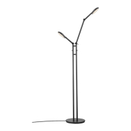 Lampadaire Nordlux Bend - 2 Lampes - Dimmable - 135x53x25cm - Métal/Aluminium - Noir - Matériel Aluminium,Métal - Type de lampe LED - Couleur Noir - Douilles Nvt - Nombre de points lumineux 2