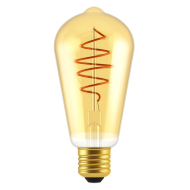 Nordlux Deco Gloeilamp - E27 - Dimbaar - Ø6,4x14cm - Glas - Goud - Vermogen 5 W