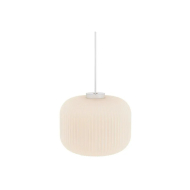 Suspension Nordlux Milford - E27 - Dimmable - 30x33,5cm - Verre/Métal - Blanc - Couleur Blanc - Matériel Métal - Douilles Nvt - Nombre de points lumineux 1 - Type de lampe Lampe non inclus