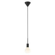Suspension Nordlux Paco - E27 - Dimmable - Ø4,2x17,3cm - Métal - Noir - Nombre de points lumineux 1 - Couleur Noir - Matériel Métal - Type de lampe Lampe non inclus - Douilles Nvt