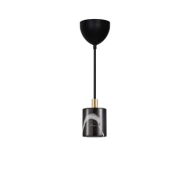 Nordlux Siv Pendelarmatuur -E27 - Ø6,5x10cm - Natuursteen - Zwart - Kleur Zwart - Aantal lichtpunten 1 - Type lamp Lamp niet inbegrepen - Fitting Nvt - Materiaal Natuursteen