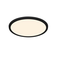 Plafonnier LED Nordlux Oja - Non Dimmable - Ø29,4x2,3cm - Plastique - Noir - Nombre de points lumineux 1 - Type de lampe Intégré LED - Matériel Matière plastique - Couleur Noir - Douilles Nvt