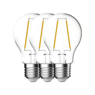 Nordlux LED Lamp Set - E27 - Niet Dimbaar - Ø6x10,4cm - Glas - Transparant – 3 Stuks - Fitting Nvt - Dimbaar Nee - Vermogen 4 W
