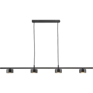 Nordlux Clyde LED Plafondlamp - 4 Lampen - Dimbaar - 35,2x209,3cm - Metaal/Kunststof - Zwart - Fitting Nvt - Materiaal Metaal,Kunststof - Kleur Zwart - Aantal lichtpunten meer dan 3 - Type lamp Geïntegreerde LED