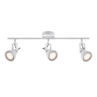 Nordlux Aslak Plafondlamp - GU10 - 3 Lampen - Niet Dimbaar - 56,5x8x9cm - Metaal/Kunststof - Wit - Type lamp Lamp niet inbegrepen - Materiaal Kunststof,Metaal - Kleur Wit - Fitting Nvt - Aantal lichtpunten 3