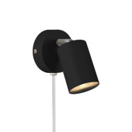 Nordlux Explore Wandlamp - GU10 - Niet Dimbaar - Ø5,5x8cm - Metaal/Keramiek - Zwart - Aantal lichtpunten 1 - Materiaal Keramiek,Metaal - Kleur Zwart - Fitting Nvt - Type lamp Lamp niet inbegrepen