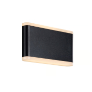 Nordlux Akron Wandlamp - Niet Dimbaar - Ø17,5x10,7cm - Aluminium/Kunststof - Zwart - Materiaal Kunststof,Aluminium - Kleur Zwart - Aantal lichtpunten 2 - Vermogen 10 W - Type lamp LED