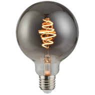 Nordlux Deco Gloeilamp - E27 - Dimbaar - Ø9,5x14cm - Glas - Grijs - Vermogen 5 W