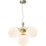 Nordlux Ivona Hanglamp - 4 Lampen - E27 - Niet Dimbaar - Ø54,2x241,5cm - Metaal/Glas - Goud - Materiaal Metaal,Glas - Kleur Goud - Aantal lichtpunten meer dan 3 - Fitting Nvt - Type lamp Lamp niet inbegrepen