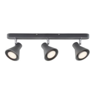 Nordlux Eik Wandlamp - GU10 - 3 Lampen - Dimbaar - Ø8,5x15x45cm - Metaal - Grijs - Kleur Grijs - Fitting Nvt - Materiaal Metaal - Type lamp Lamp niet inbegrepen - Aantal lichtpunten 3