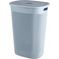 Curver Filo Panier à Linge avec Couvercle Bleu/Gris - 55L - Surmatelas - Marque Curver - Matériel Matière plastique - Couleur Bleu-gris - Contenu 55 l