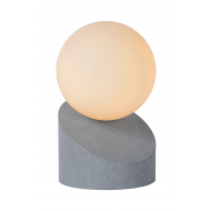 Lucide Len Lampe de table - Ø10 cm - 1xG9 - Gris - Marque Lucide - Douilles G9 - Couleur Gris,Opale - Matériel Verre,Métal - Type de lampe Lampe non inclus - Dimmable Non