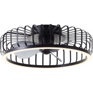 Brilliant Plafondventilator Capo met Lamp - LED 36W - 4200Lm - Dimbaar - Stil - Ø48cm - Zwart - Merk Brilliant