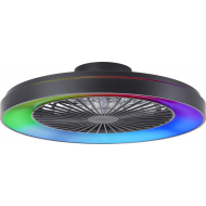 Brilliant Plafondventilator Mazzaro met Lamp - LED 48W - 6800Lm - Dimbaar - Stil - Ø58cm - Zwart - Merk Brilliant