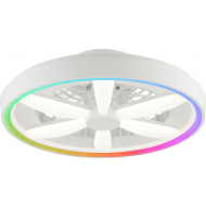 Brilliant Plafondventilator Gaiano met Lamp - LED 48W - 6400Lm - Dimbaar - Stil - Ø48cm - Wit - Merk Brilliant