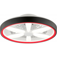 Brilliant Plafondventilator Gaiano met Lamp - LED 48W - 6400Lm - Dimbaar - Stil - Ø48cm - Zwart - Merk Brilliant