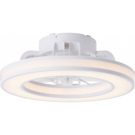 Brilliant Plafondventilator Mondello met Lamp - LED 26W - 3100Lm - Dimbaar - Stil - Ø41,5cm - Wit - Merk Brilliant