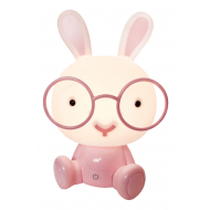 Euro Light My Sweet Rabbit Lampe de Table LED - 3W - Rose - Marque Euro Light - Douilles Nvt - Type de lampe Intégré LED - Couleur Rose,Blanc - Matériel Matière plastique - Dimmable Non