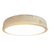 Euro Light Lindberg Plafonnier LED - Ø400mm - 24W - Rond - Bois - Marque Euro Light - Couleur Bois,Blanc - Douilles Nvt - Nombre de points lumineux 1 - Senseur Non - Puissance  24 W - Matériel Matière plastique,Bois - Dimmable Non - Type de lampe LED