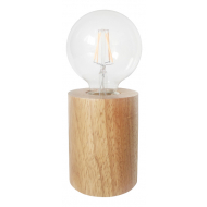 Euro Light Iconic Lampe de Table - Ø80mm - 1xE27 - Rond - Bois - Marque Euro Light - Couleur ,Bois - Type de lampe Lampe non inclus - Matériel Bois - Douilles E27 - Dimmable Oui