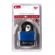Cadenas 40 mm bleu + 2 clés - Nouveau depuis 16/02/2022 - Marque Euro Tools