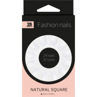 2B Nepnagels Natural Square - 24 Stuks - Nagelverzorging Nepnagels