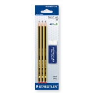 Staedtler Noris Crayons Graphites avec Gomme - HB - 3 pièces - Marque Staedtler - Dureté crayon HB - Type d'écriture Crayon général