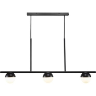Suspension Nordlux Contina - 3 Lampes - G9 - Dimmable - 9x10x41cm - Métal/Verre - Noir - Matériel Métal,Verre - Couleur Noir - Nombre de points lumineux 3 - Douilles Nvt - Type de lampe Lampe non inclus