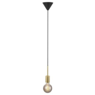 Suspension Nordlux Paco - E27 - Dimmable - Ø4,2x17,3cm - Métal - Doré - Type de lampe Lampe non inclus - Matériel Métal - Couleur Or - Nombre de points lumineux 1 - Douilles Nvt