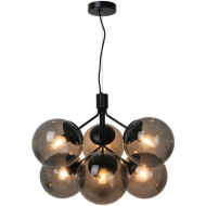 Nordlux Ivona Hanglamp - 6 Lampen - E27 - Dimbaar - Ø62x244,5cm - Metaal/Glas - Zwart - Kleur Zwart - Type lamp Lamp niet inbegrepen - Aantal lichtpunten meer dan 3 - Materiaal Metaal,Glas - Fitting Nvt