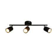 Nordlux Explore 3 Spotlicht - 3 Lampen - GU10 - Dimbaar - 48,5x5,5x17,3cm - Metaal/Keramiek - Zwart - Type lamp Lamp niet inbegrepen - Aantal lichtpunten 3 - Kleur Zwart - Materiaal Keramiek,Metaal - Fitting Nvt